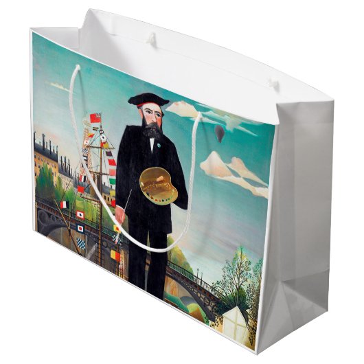 Selbstportrait, Landschaft, Rousseau Große Geschenktüte (Rückseite Schrägansicht)