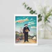 Selbstportrait, Landschaft, Rousseau Postkarte (Stehend Vorderseite)