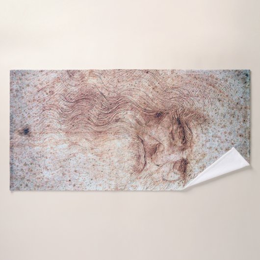 Selbstportrait, Leonardo da Vinci Badehandtuch (Badehandtuch)