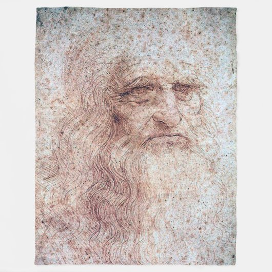 Selbstportrait, Leonardo da Vinci Fleecedecke (Vorderseite)
