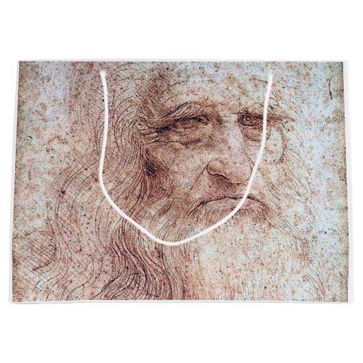 Selbstportrait, Leonardo da Vinci Große Geschenktüte (Vorderseite)