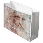 Selbstportrait, Leonardo da Vinci Große Geschenktüte (Vorderseite Schrägansicht)