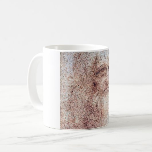 Selbstportrait, Leonardo da Vinci Kaffeetasse (Vorderseite Links)