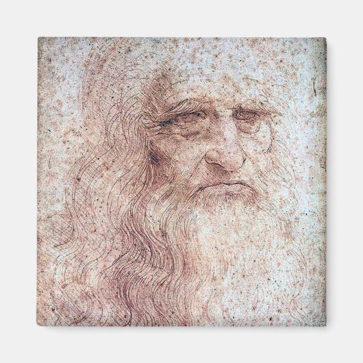 Selbstportrait, Leonardo da Vinci Magnet (Vorne)