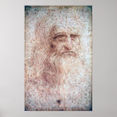 Selbstportrait, Leonardo da Vinci Poster (Vorne)
