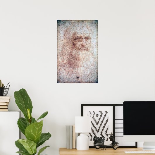 Selbstportrait, Leonardo da Vinci Poster (Heimbüro)