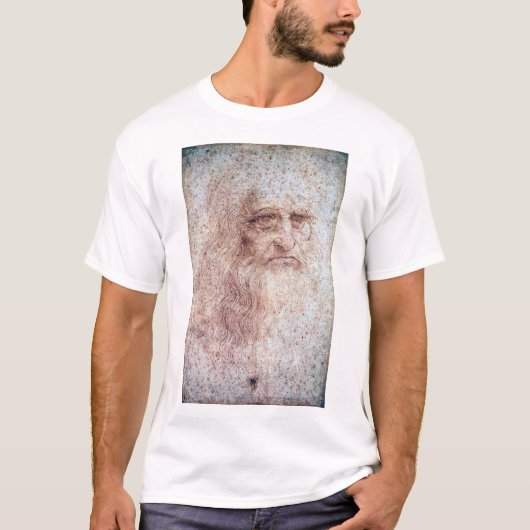 Selbstportrait, Leonardo da Vinci T-Shirt (Vorderseite)