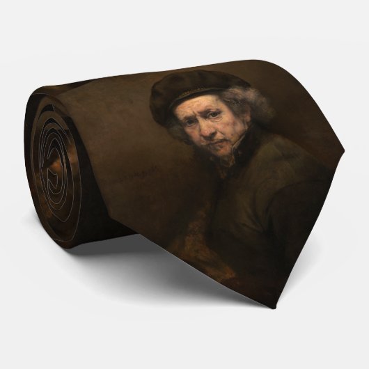 Selbstportrait mit Beret von Rembrandt Krawatte (Gerollt)