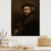 Selbstportrait mit Beret von Rembrandt Poster (Küche)
