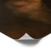 Selbstportrait mit Beret von Rembrandt Poster (Ecke)