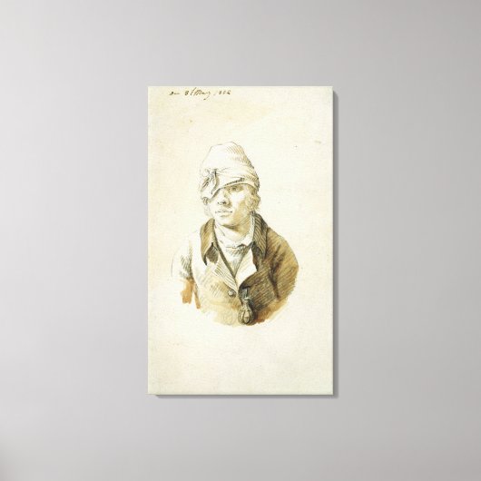 Selbstportrait mit Cap and Eye Patch Leinwanddruck (Vorderseite)