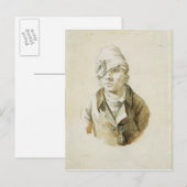 Selbstportrait mit Cap and Eye Patch Postkarte (Vorne/Hinten)