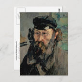 Selbstportrait mit Casquette, Paul Cézanne Postkarte (Vorne/Hinten)