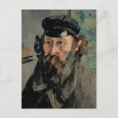 Selbstportrait mit Casquette, Paul Cézanne Postkarte (Vorderseite)