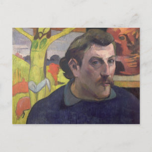 Selbstportrait mit dem Gelben Christus, 1890 Postkarte