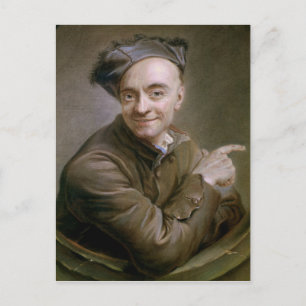 Selbstportrait mit dem Stier-Auge, 1737 Postkarte