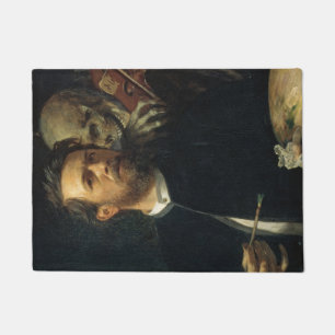 Selbstportrait mit dem Tod als Geiger (von Böcklin Fußmatte