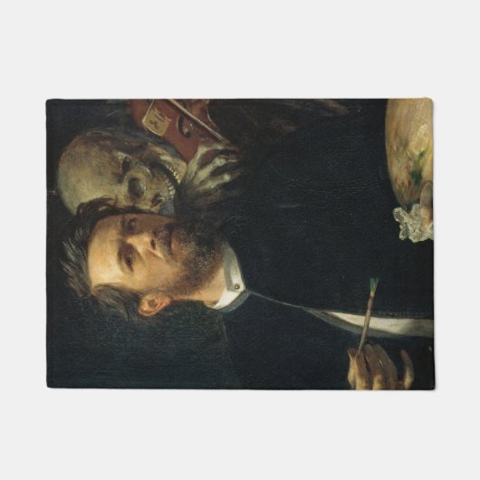 Selbstportrait mit dem Tod als Geiger (von Böcklin Fußmatte (Vorderseite)