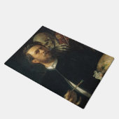 Selbstportrait mit dem Tod als Geiger (von Böcklin Fußmatte (Schrägansicht)