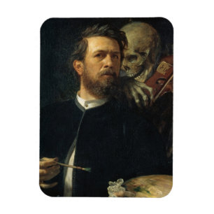 Selbstportrait mit dem Tod als Geiger (von Böcklin Magnet