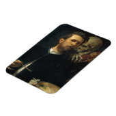 Selbstportrait mit dem Tod als Geiger (von Böcklin Magnet (Linke Seite)