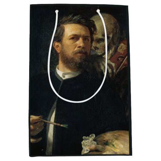 Selbstportrait mit dem Tod als Geiger (von Böcklin Mittlere Geschenktüte (Vorderseite)