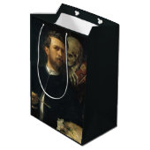 Selbstportrait mit dem Tod als Geiger (von Böcklin Mittlere Geschenktüte (Rückseite Schrägansicht)