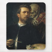 Selbstportrait mit dem Tod als Geiger (von Böcklin Mousepad (Vorne)