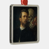 Selbstportrait mit dem Tod als Geiger (von Böcklin Ornament Aus Metall (Rechts)