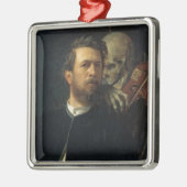 Selbstportrait mit dem Tod als Geiger (von Böcklin Ornament Aus Metall (Links)