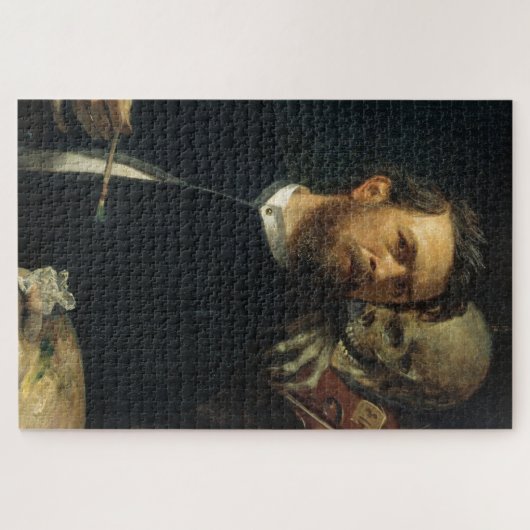 Selbstportrait mit dem Tod als Geiger (von Böcklin Puzzle (Horizontal)