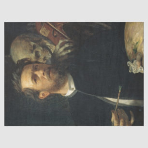 Selbstportrait mit dem Tod als Geiger (von Böcklin Seidenpapier