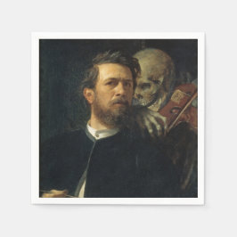 Selbstportrait mit dem Tod als Geiger (von Böcklin Serviette