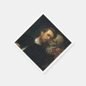 Selbstportrait mit dem Tod als Geiger (von Böcklin Serviette (Ecke)