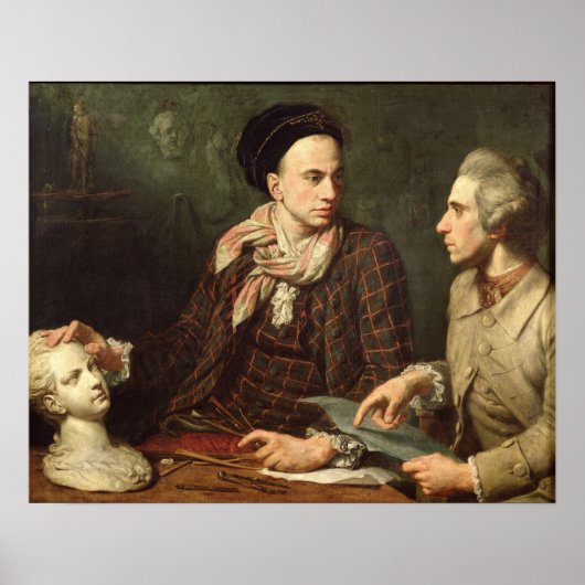 Selbstportrait mit Dominique Herment 1769 Poster (Vorne)