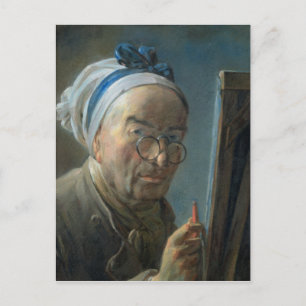 Selbstportrait mit Easel, c.1775-79 Postkarte