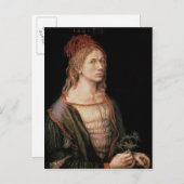 Selbstportrait mit einem Dick, 1493 Postkarte (Vorne/Hinten)