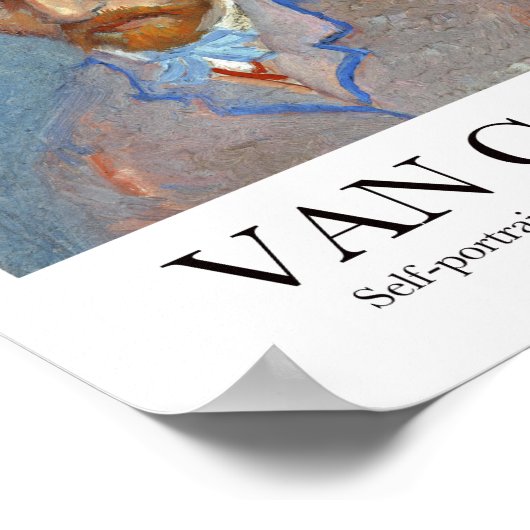 Selbstportrait mit einem grauen Strohhut von Van G Poster (Ecke)