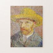 Selbstportrait mit einem Strohhut Vincent van Gogh Puzzle (Vertikal)