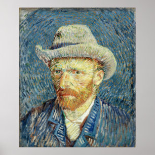 Selbstportrait mit Felt Hat Vincent van Gogh Poster