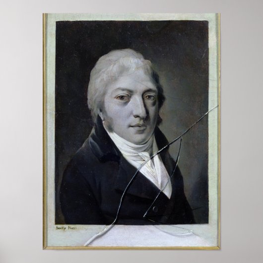 Selbstportrait mit gebrochenem Glas Poster (Vorne)