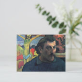 Selbstportrait mit gelbem Christus von Gauguin Pau Postkarte (Stehend Vorderseite)