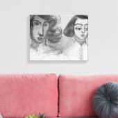 Selbstportrait mit George Sand Leinwanddruck (Insitu (Wohnzimmer))