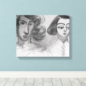 Selbstportrait mit George Sand Leinwanddruck (Insitu (Holzboden))