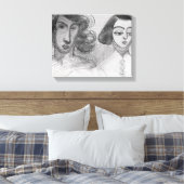 Selbstportrait mit George Sand Leinwanddruck (Insitu (Schlafzimmer))