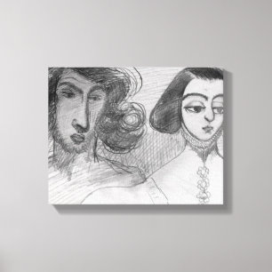 Selbstportrait mit George Sand Leinwanddruck