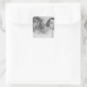 Selbstportrait mit George Sand Quadratischer Aufkleber (Tasche)