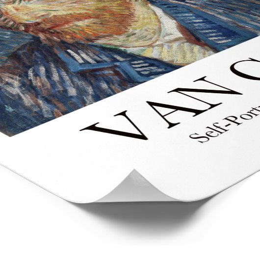 Selbstportrait mit Gray Felt Hat Vincent van Gogh Poster (Ecke)