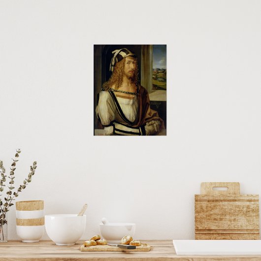 Selbstportrait mit Handschuhen, 1498 Poster (Küche)