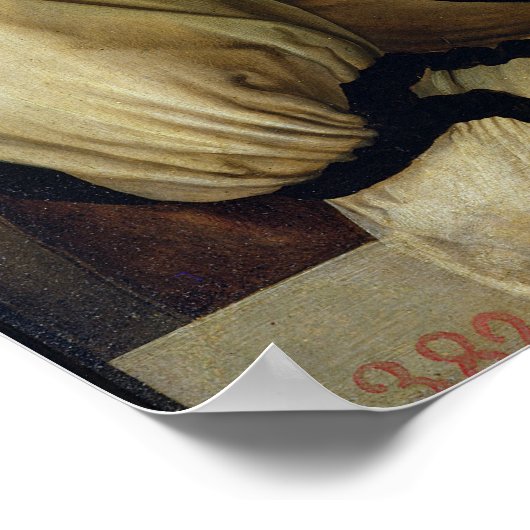 Selbstportrait mit Handschuhen, 1498 Poster (Ecke)